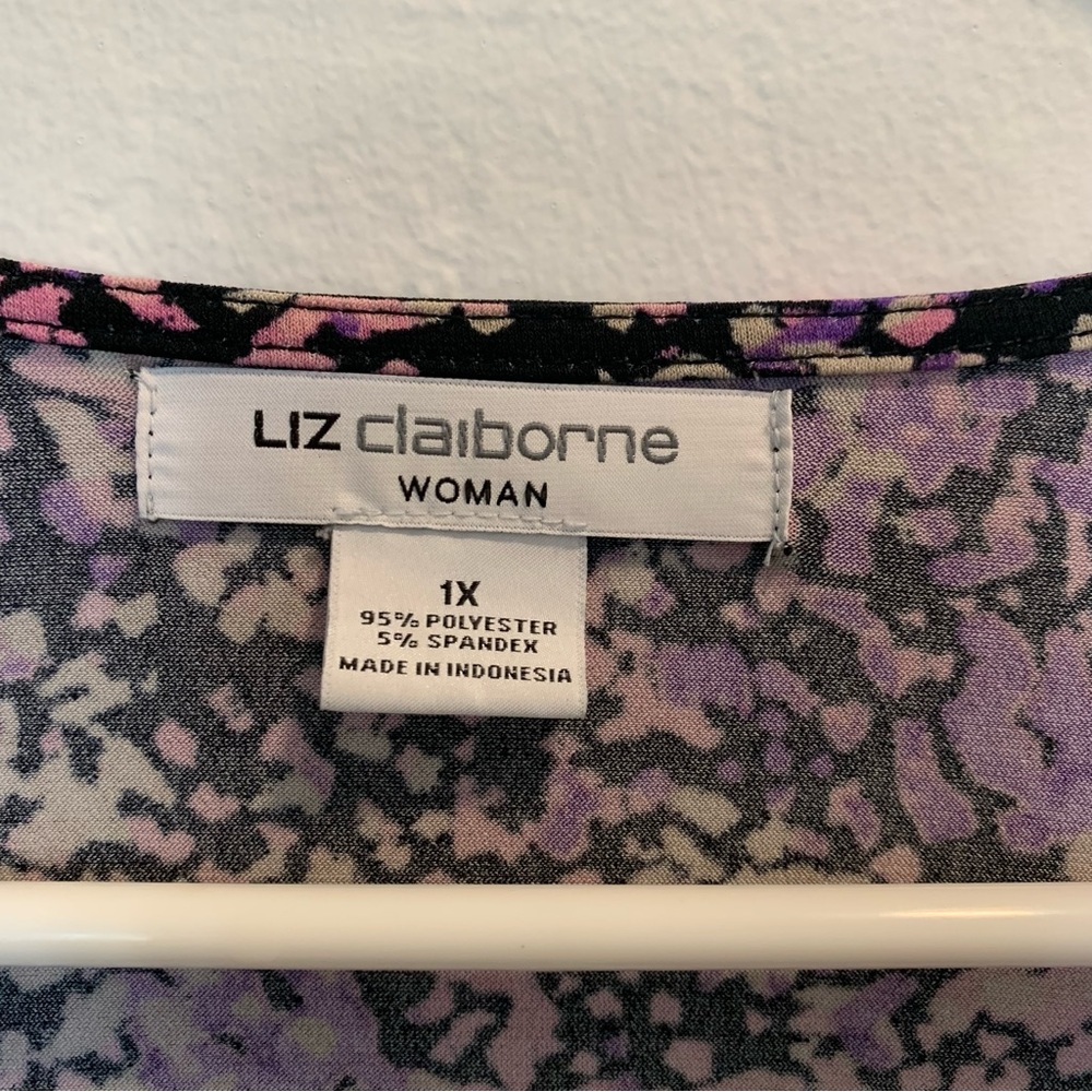 Liz Claiborne Woman Multicolor Abstract Blouse - 1X - Picture 3 of 10